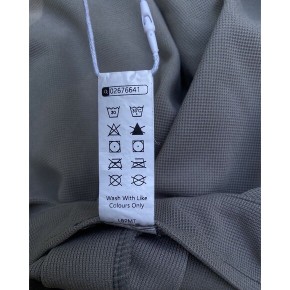 Halara Waffle Knit Pleated Overalls Jumpsuit Mink Brown Adjustable Size L - Picture 7 of 16